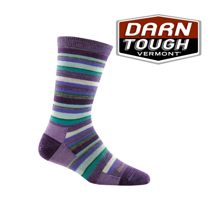 Women's 1642 Sassy Stripe Plum Boston Shoes to Boots